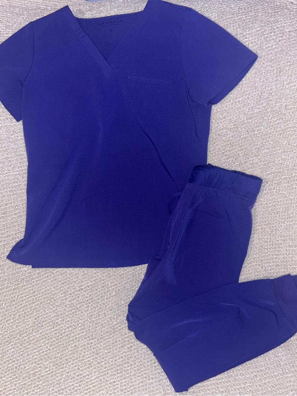 Mandala Jogger Scrub Set Royal Purple